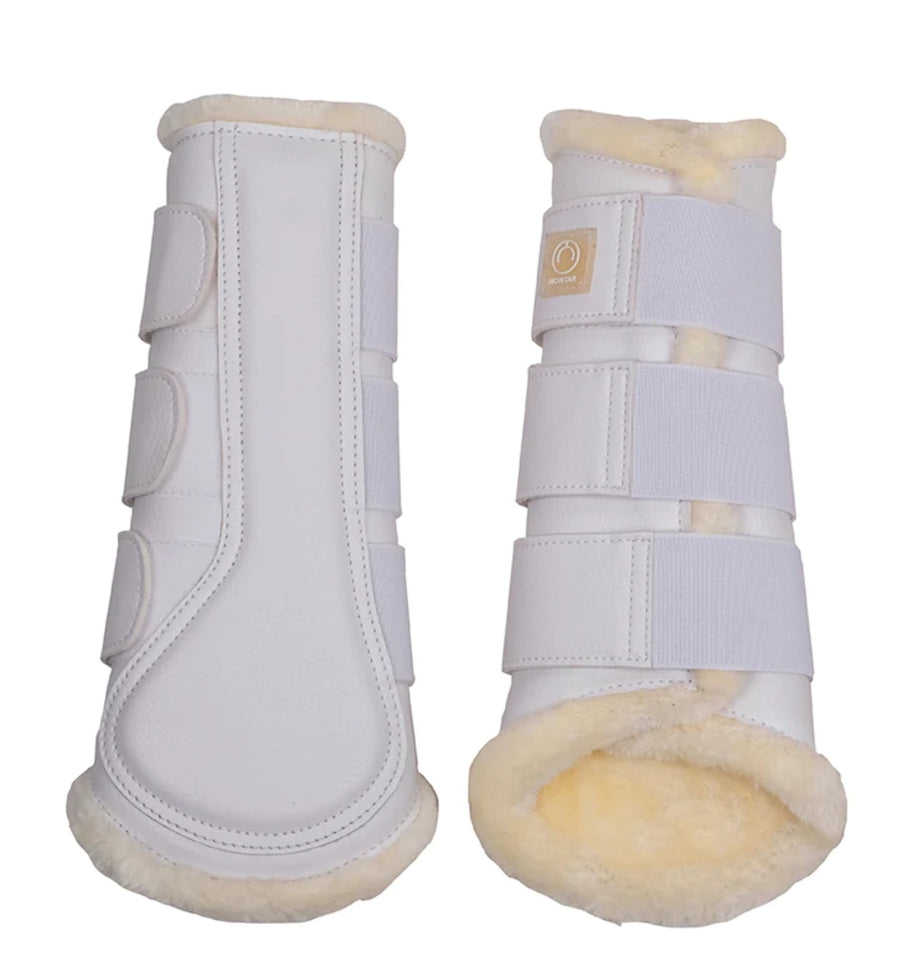 Montar PU Leather Boots Set of 4 White