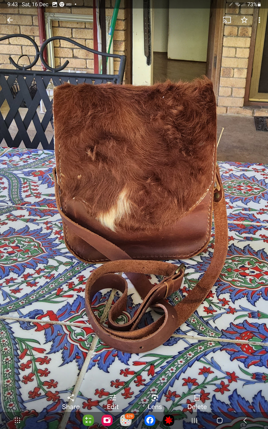 Leather Cowhide Handbag
