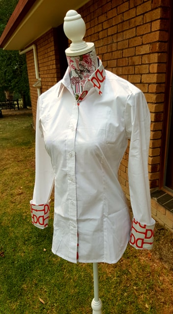 LIMITED EDITION Casual Dress shirt with Red Snaffle bit trim
