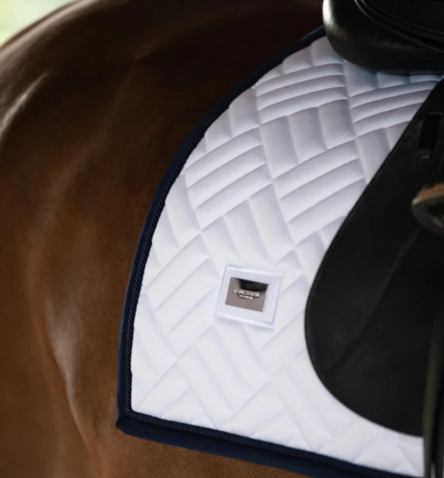 Equestrian Stockholm Modern Saddlepad White/Navy
