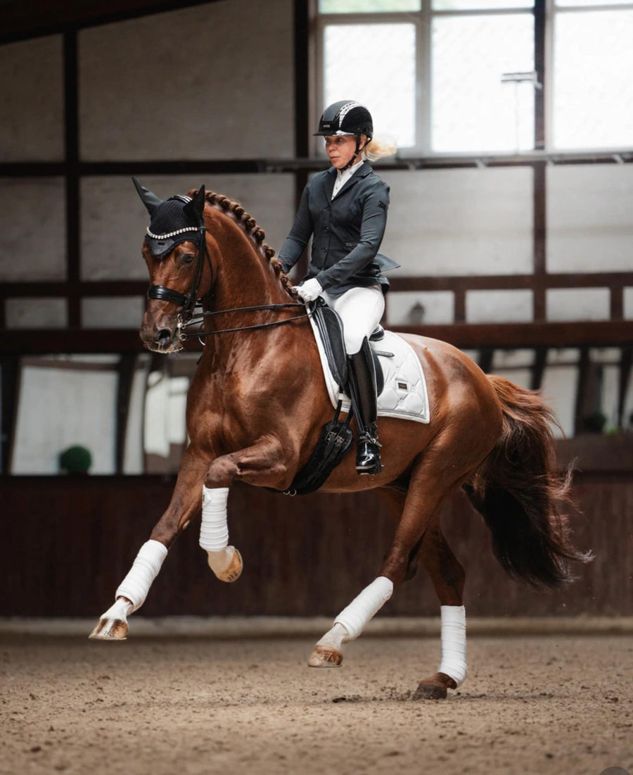Equestrian Stockholm Glimmer White Saddlepad