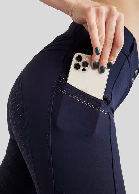 Montar MoRosie Navy Pintucks and Crystals/Phone Pocket FullSeat Breech