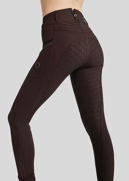 Montar MoRosie Pintuck and Crystals/phone Pockets Full Seat Brown Breech