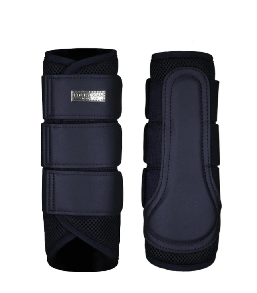 Equestrian Stockholm Mesh Brushing Boots Navy