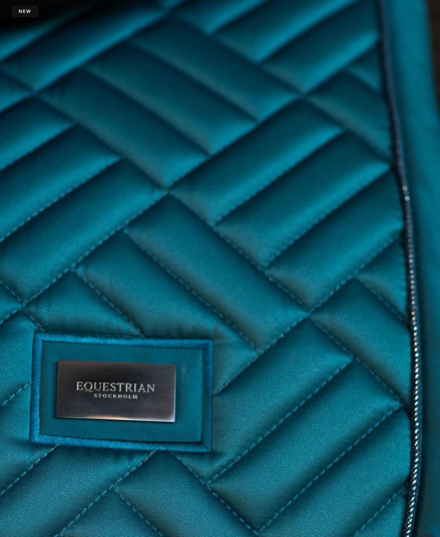 Equestrian Stockholm Modern Dressage Saddlepad  Teal Blue