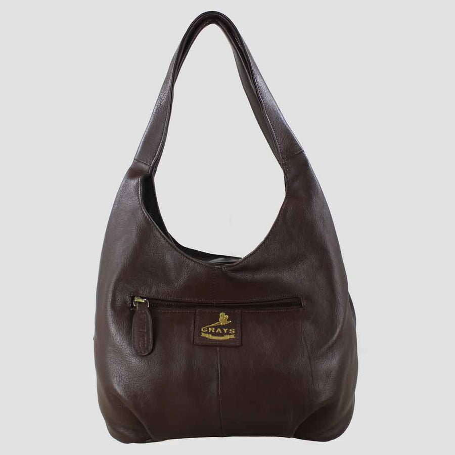 Grays1922 Grace Brown Slouchy Handbag