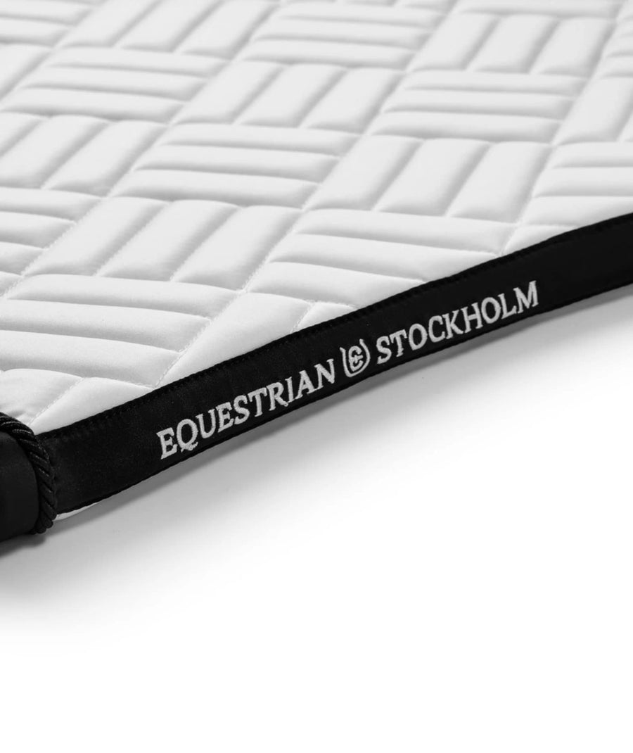 Equestrian Stockholm Modern White Black Edition Saddlepad