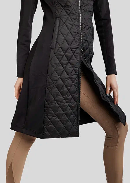 Montar Moquinn Quilted Long Jacket Black