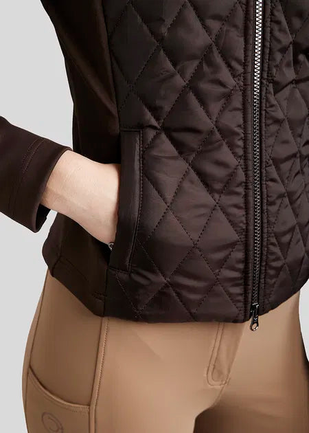 Montar Harlequin Brown Quilted Short Jacket