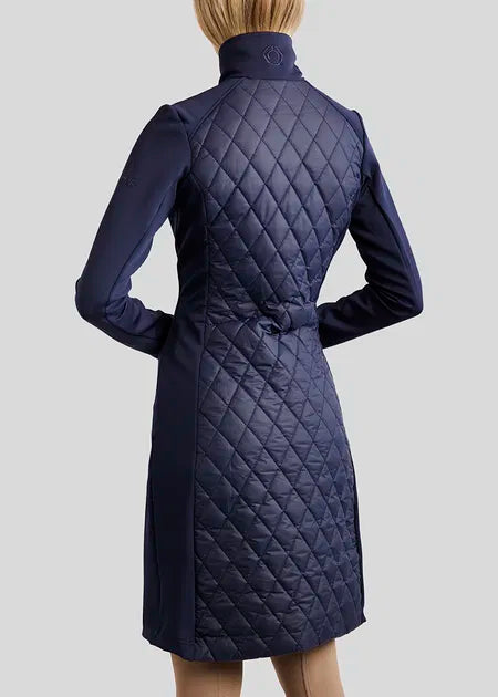 Montar Moquinn Quilted Long Jacket Navy