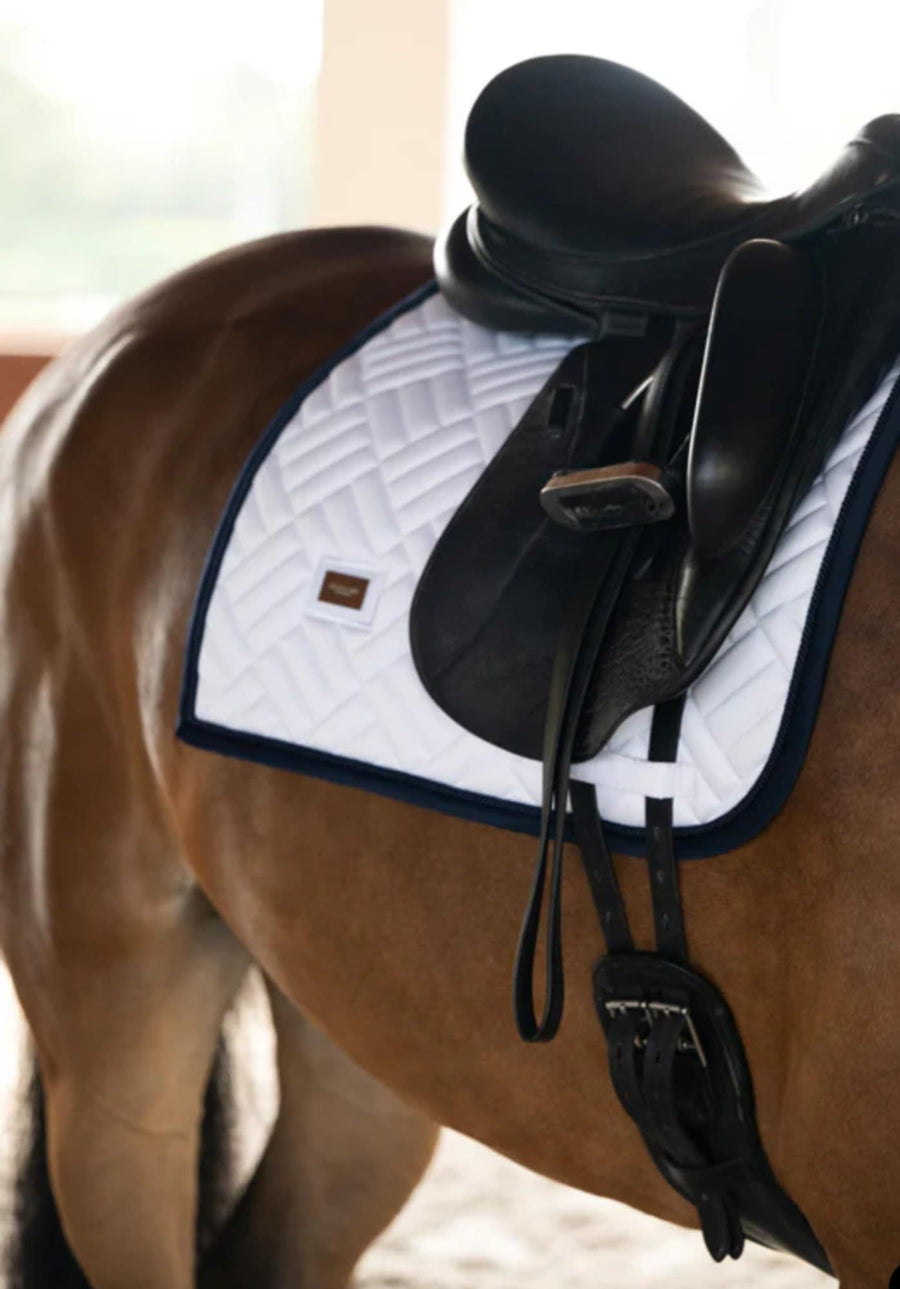 Equestrian Stockholm Modern Saddlepad White/Navy