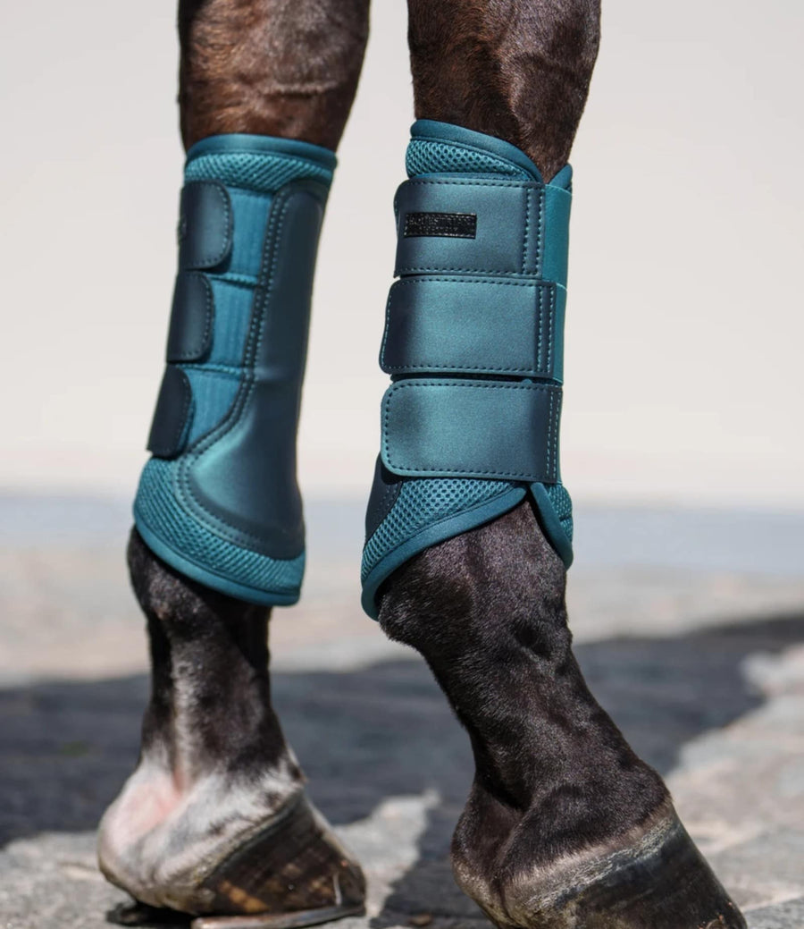 Equestrian Stockholm Mesh Boots Teal Blue