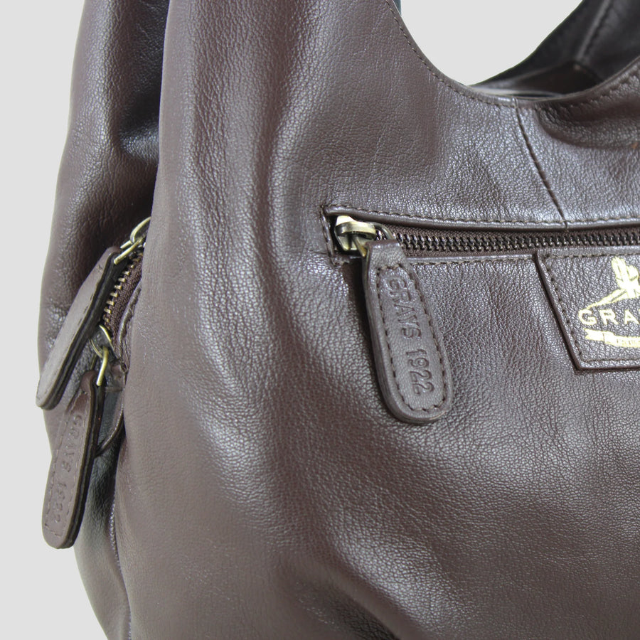 Grays1922 Grace Brown Slouchy Handbag