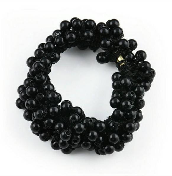 Pearl Hair Scrunchie available in Pearl or Black Colour