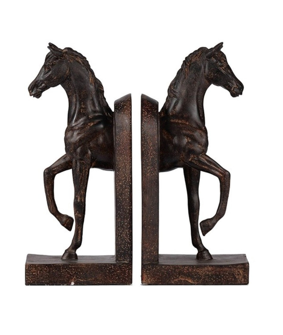 Equestrian Antique Brown Horse  Bookends