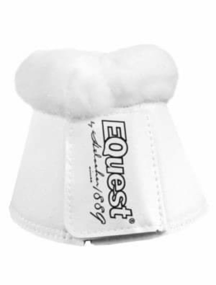 Equest Bell Boots White with White Faux Fur