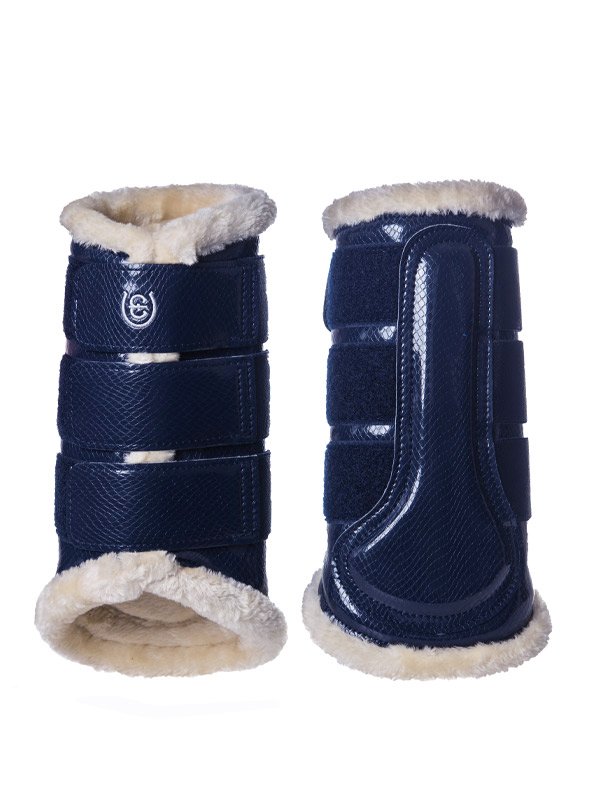 Equestrian Stockholm Brushing Boots Navy Set of 2